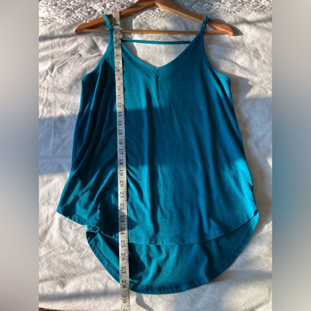 SHYANNE Jewel Blue Faux Suede Asymmetric Tank Size Size S - Picture 8 of 8